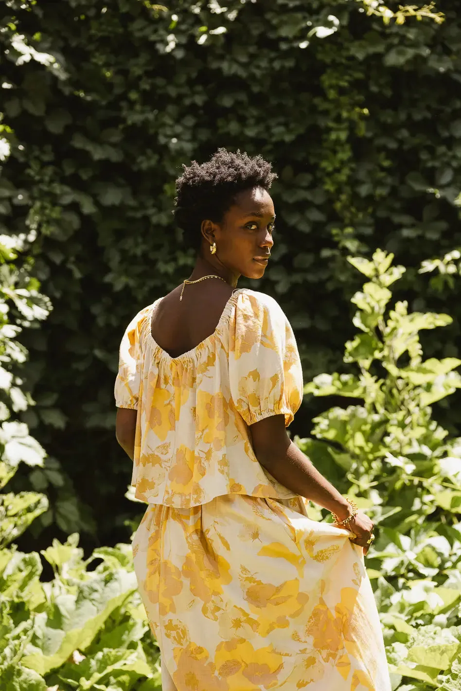 Saffron Floral Crop Top - FINAL SALE sold by bohme product image thumbnail 2