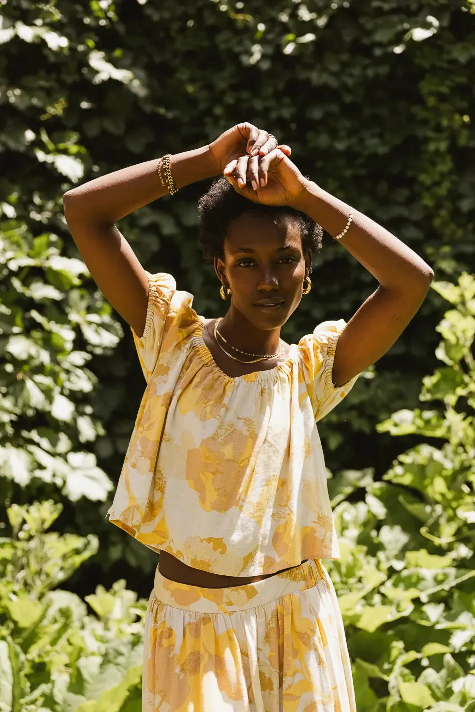 Saffron Floral Crop Top - FINAL SALE sold by bohme product image thumbnail 5