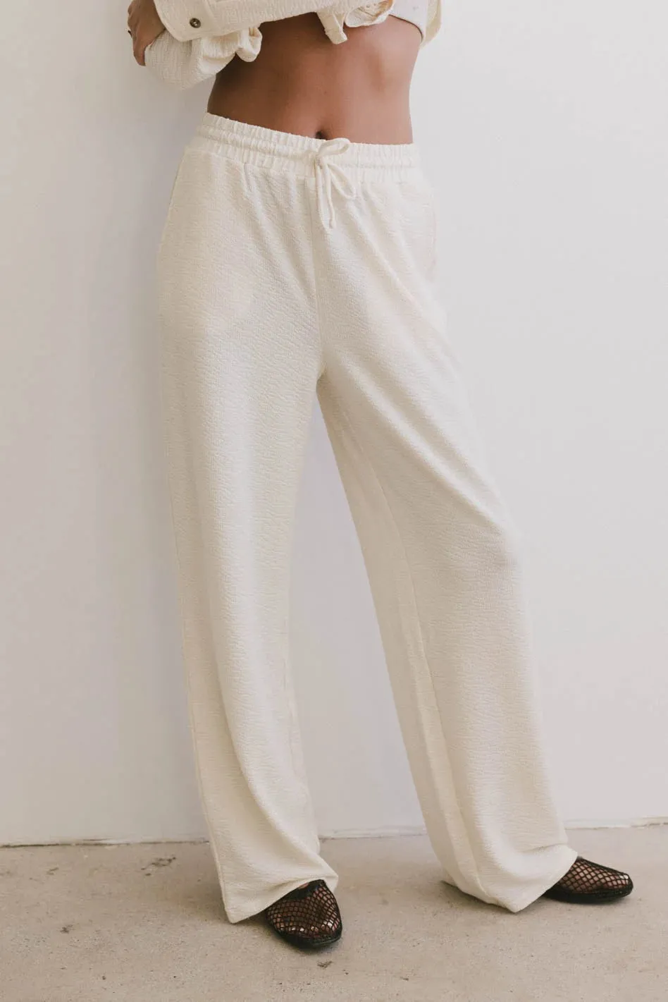 Etta Wide Leg Pants in Beige - FINAL SALE sold by bohme product image thumbnail 2