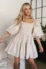 Litzy Mini Dress in Beige - FINAL SALE sold by bohme