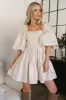 Litzy Mini Dress in Beige - FINAL SALE sold by bohme