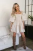 Litzy Mini Dress in Beige - FINAL SALE sold by bohme