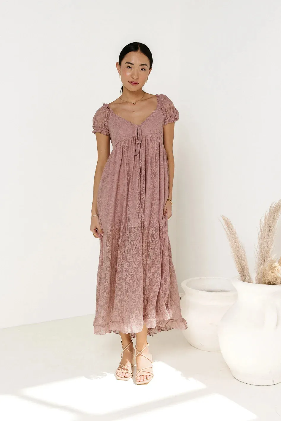 Bailey Lace Dress in Rose - FINAL SALE sold by bohme product image thumbnail 2