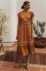 Willa Ruffle Dress in Camel - FINAL SALE sold by bohme