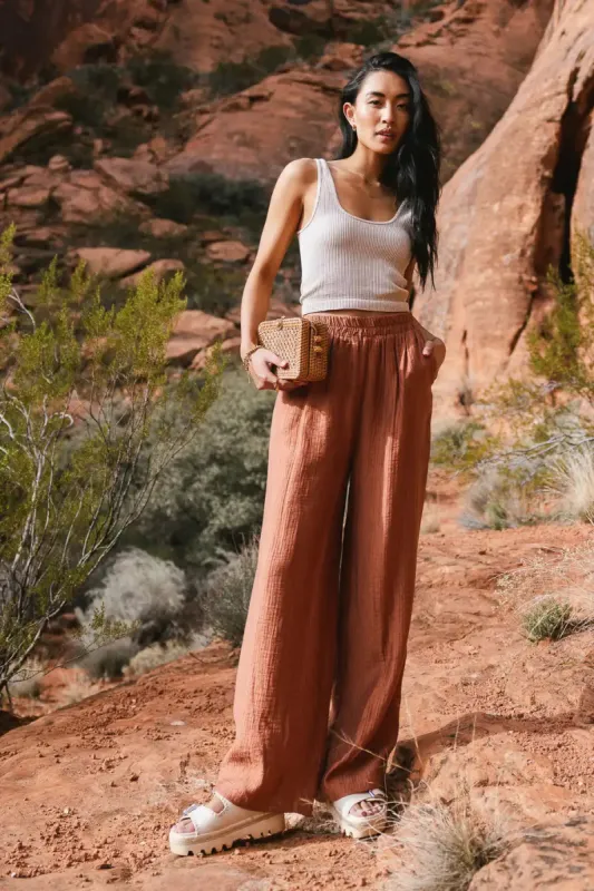 Jennilyn Pants in Terracotta - FINAL SALE sold by bohme