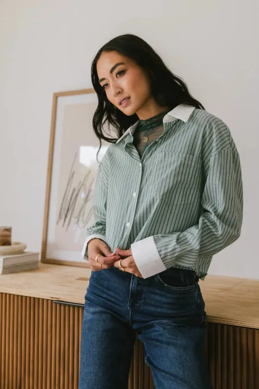 Cassidy Striped Button Up - FINAL SALE sold by bohme