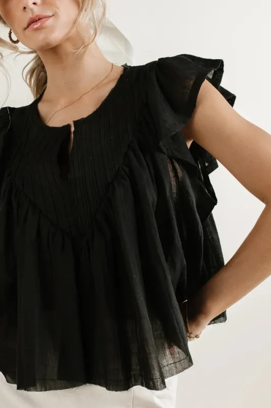 Leia Blouse in Black - FINAL SALE sold by bohme