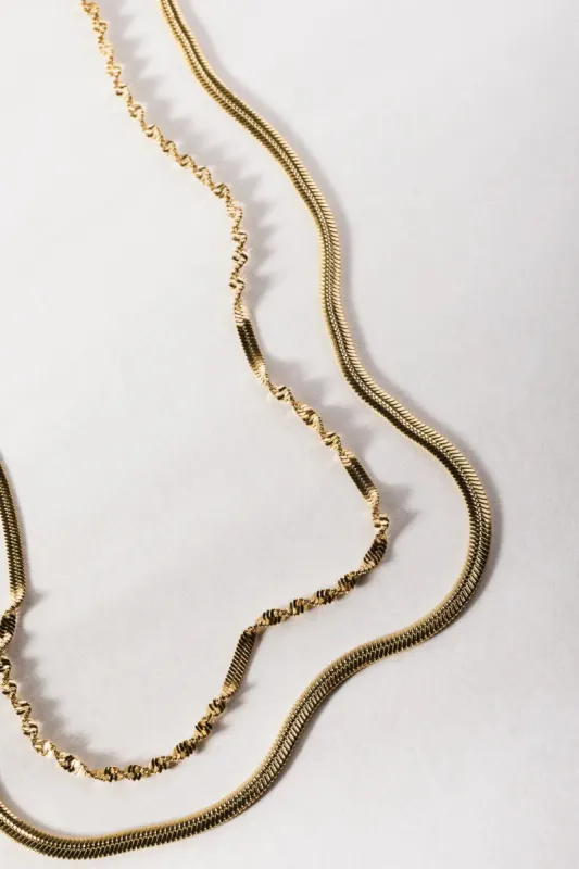 Rosalie Layered Necklace - Tarnish Free sold by bohme