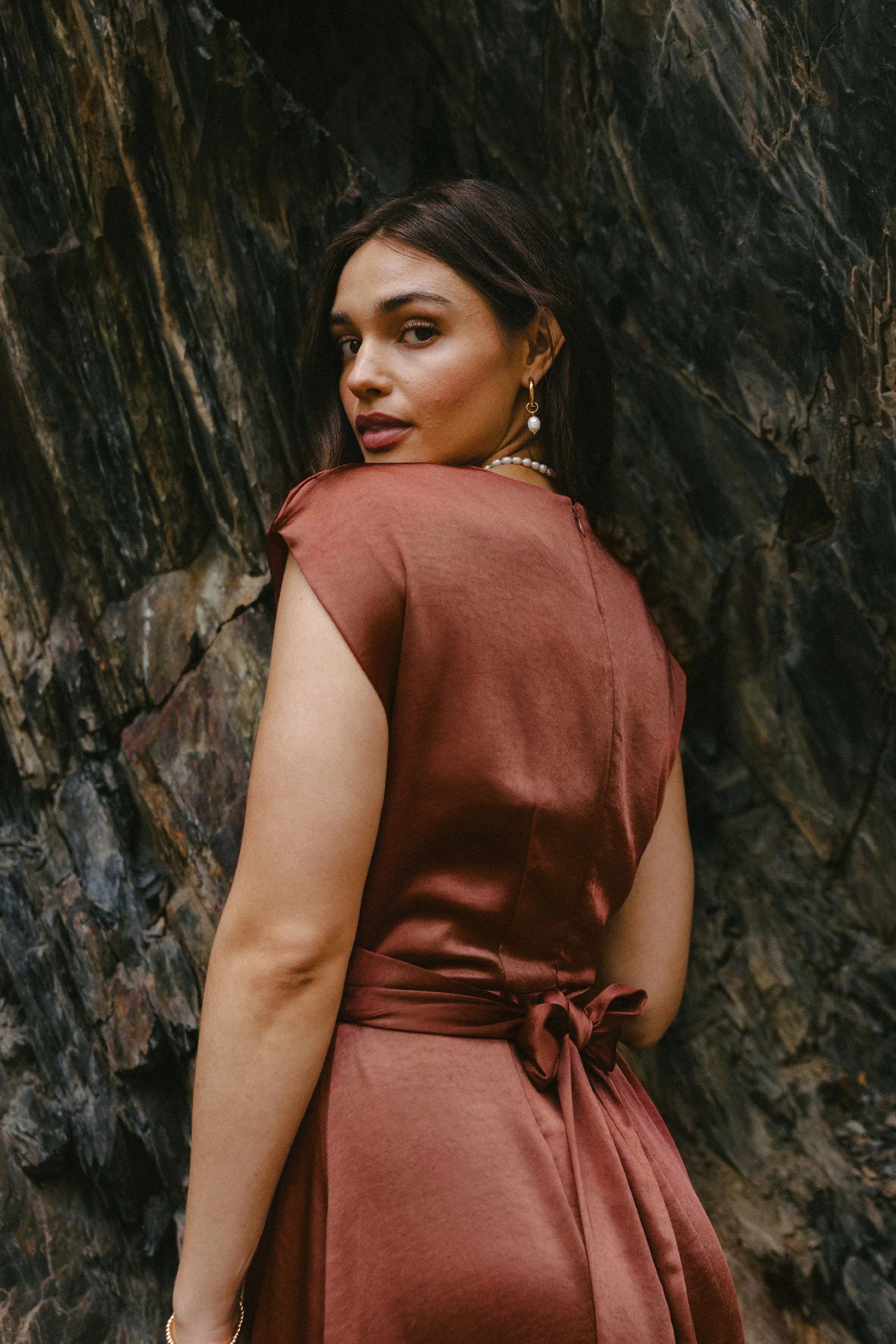 Rosalind Midi Dress in Rust - FINAL SALE sold by bohme product image thumbnail 4