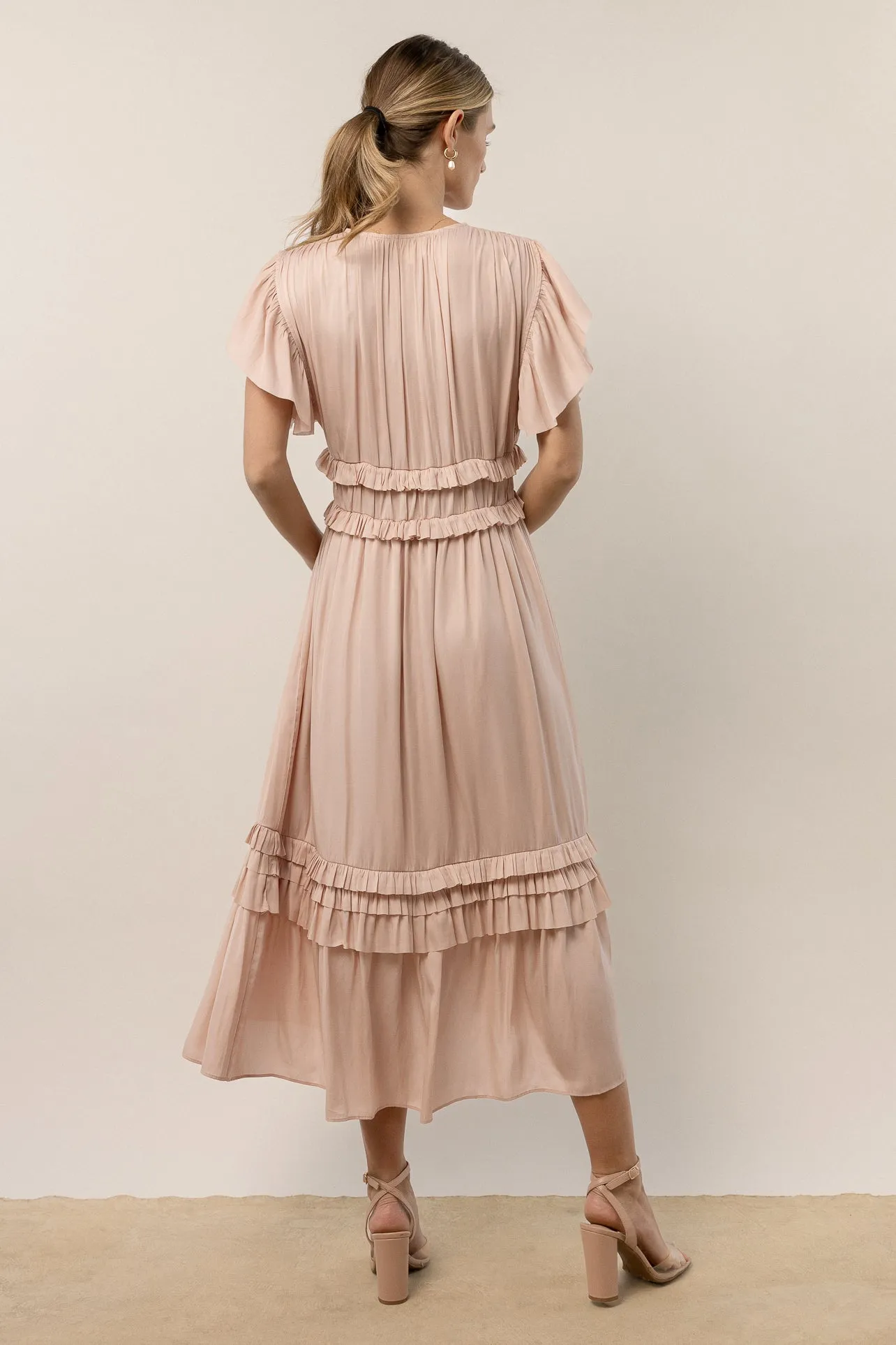 Willa Ruffle Dress in Rose - FINAL SALE sold by bohme product image thumbnail 5