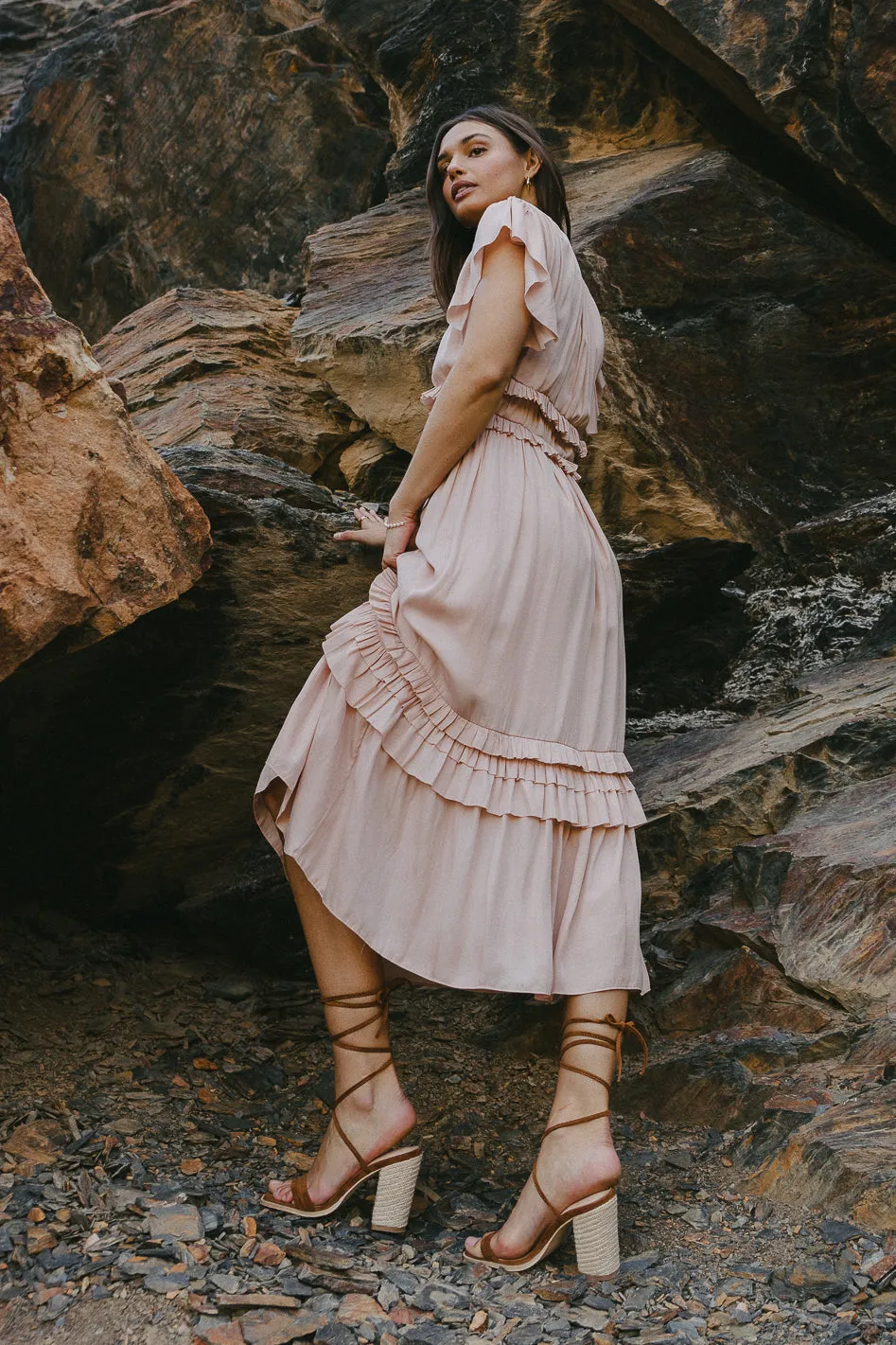 Willa Ruffle Dress in Rose - FINAL SALE sold by bohme product image thumbnail 2