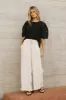 Tatum Woven Pants in Oatmeal - FINAL SALE sold by bohme