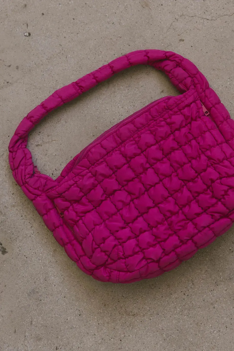 Nora Quilted Tote Bag in Fuschia - FINAL SALE sold by bohme product image thumbnail 2
