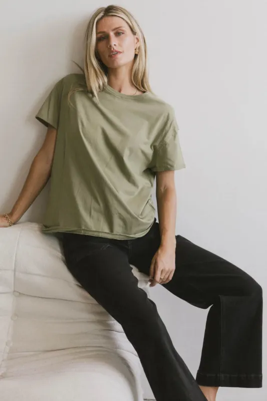 Gunner Basic Tee in Light Olive - FINAL SALE sold by bohme