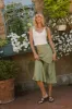 Lovinia Satin Midi Skirt in Olive - FINAL SALE sold by bohme