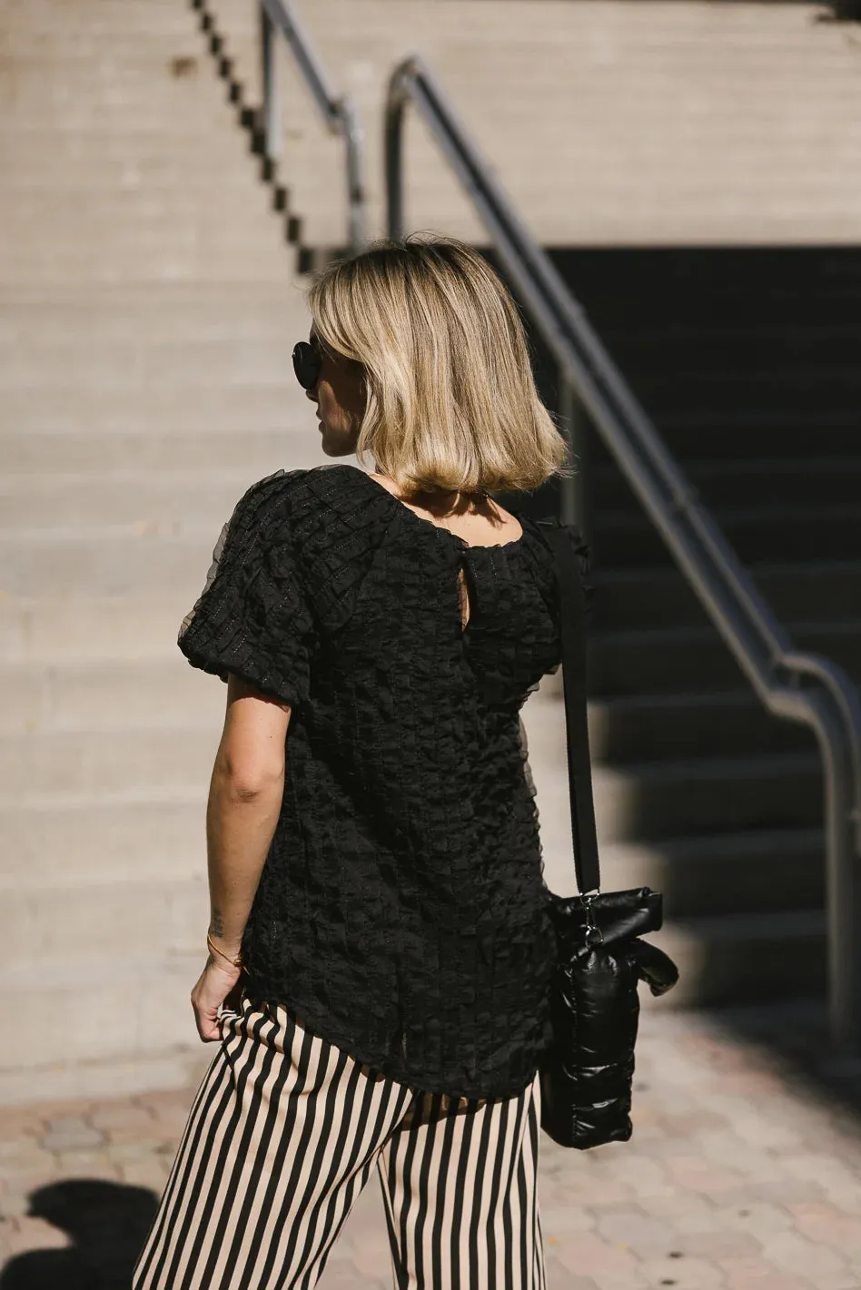 Patton Ruffle Blouse in Black - FINAL SALE sold by bohme product image thumbnail 4