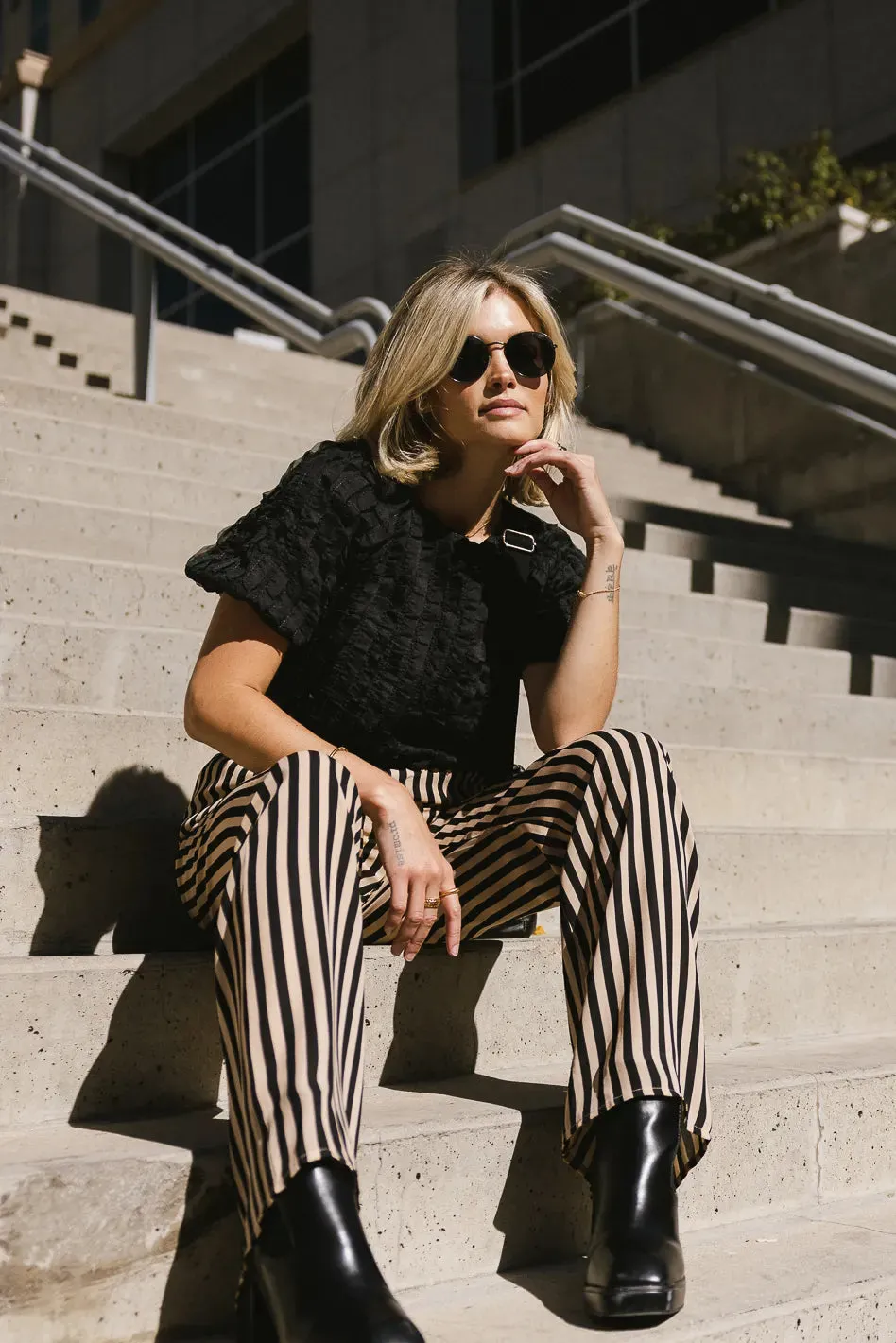 Patton Ruffle Blouse in Black - FINAL SALE sold by bohme product image thumbnail 2