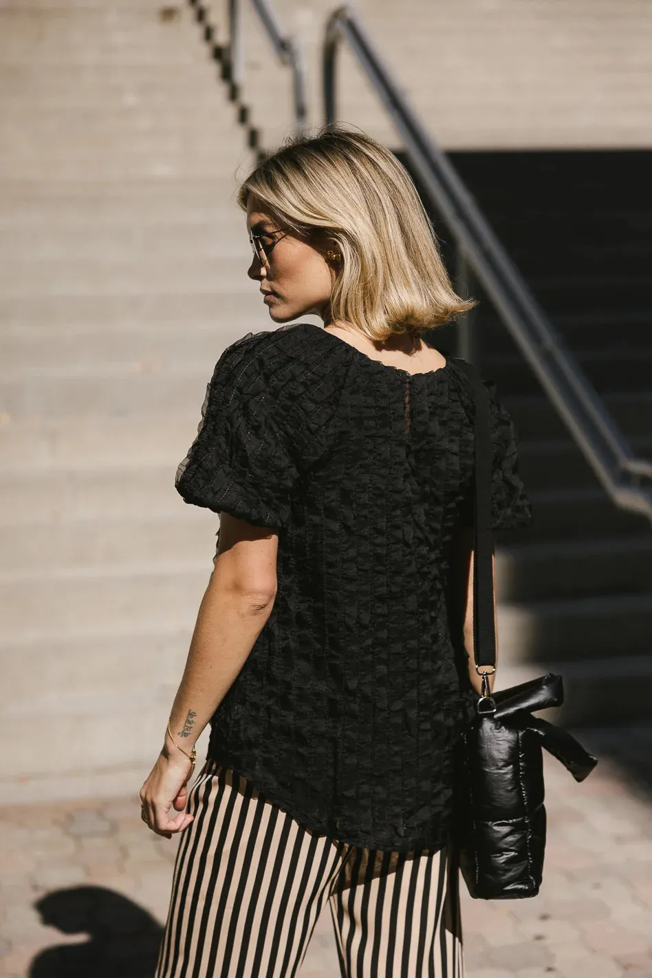 Patton Ruffle Blouse in Black - FINAL SALE sold by bohme product image thumbnail 3