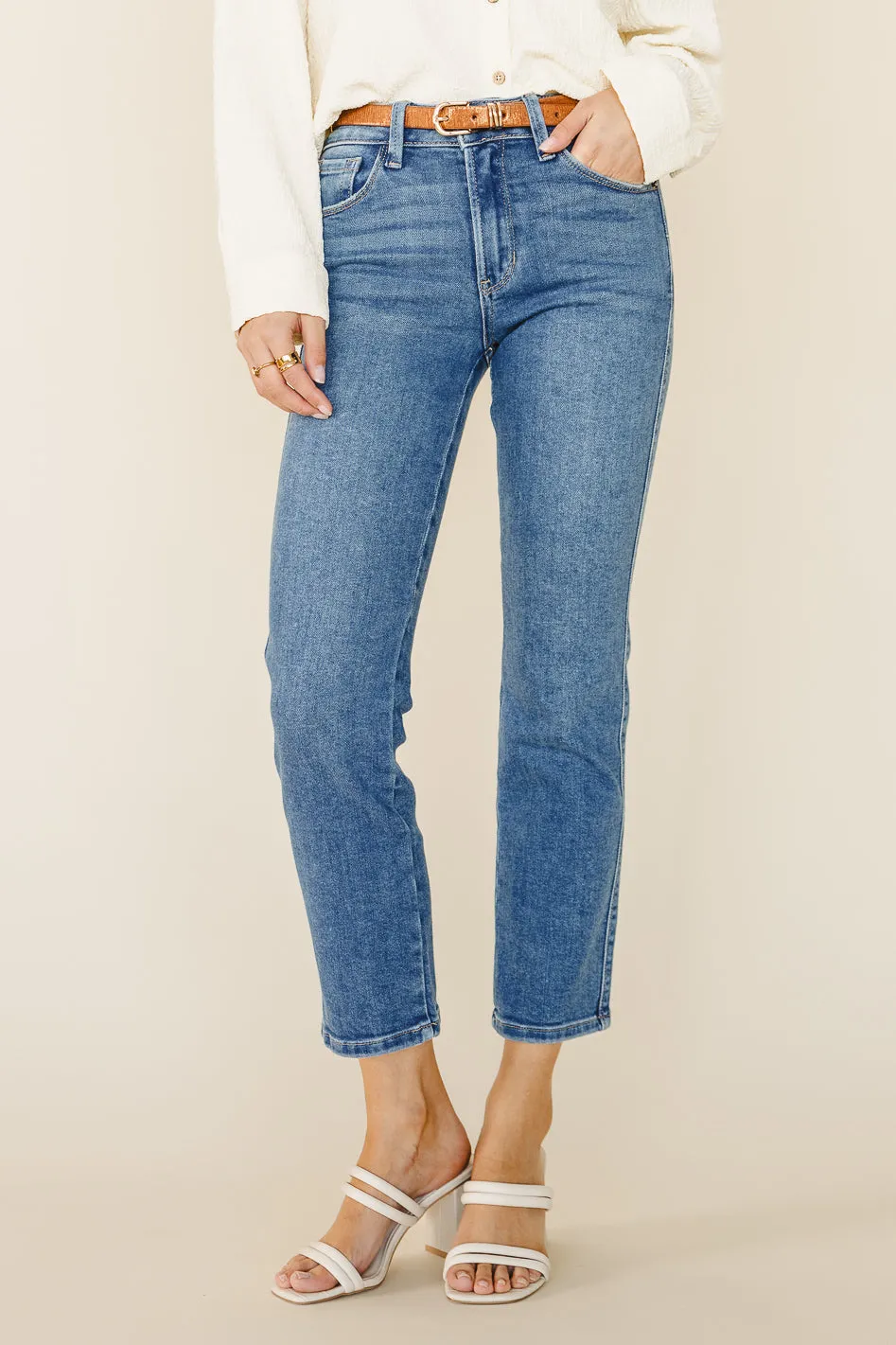 Tillie Straight Leg Jeans in Medium Wash - FINAL SALE sold by bohme