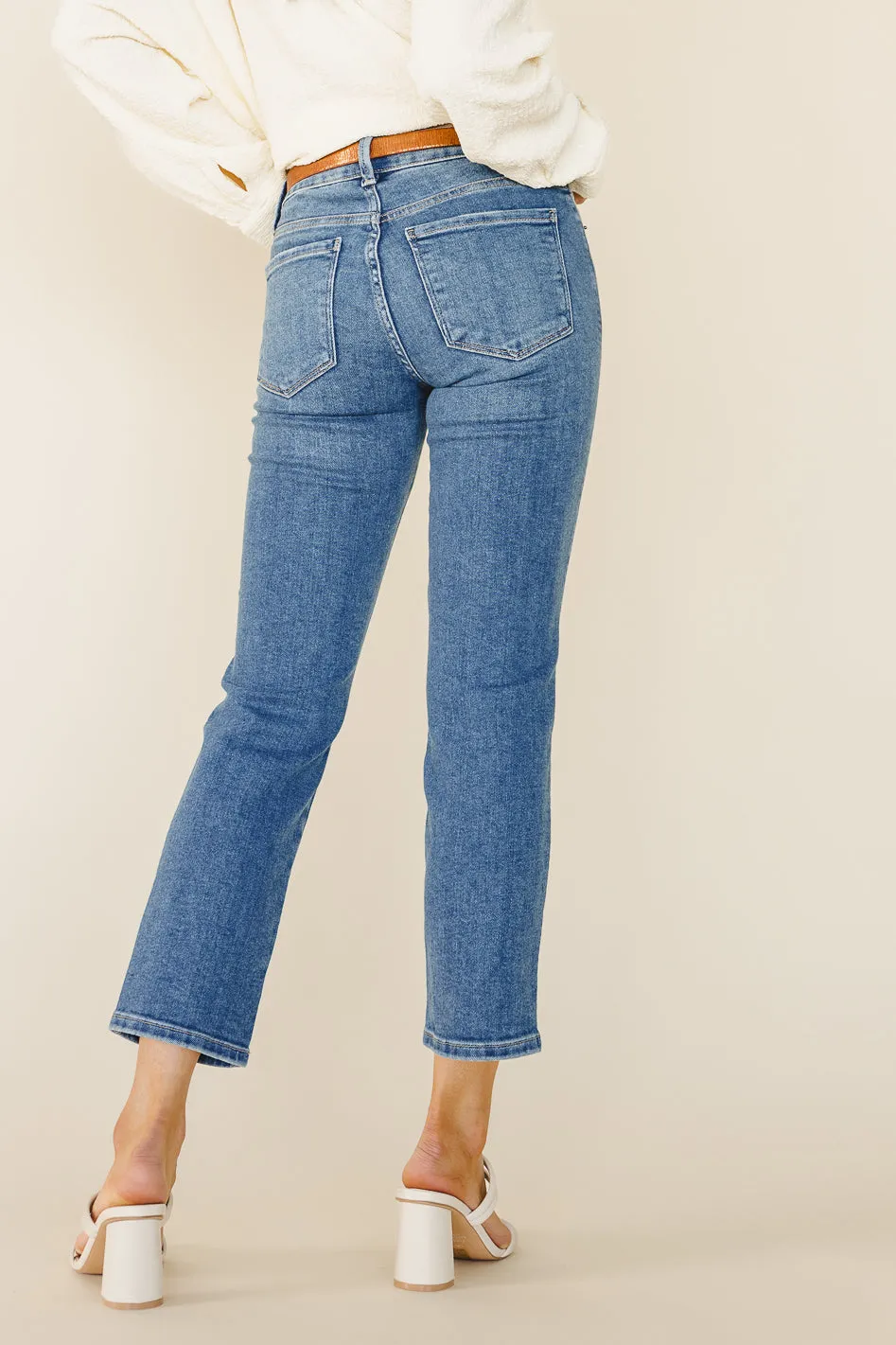 Tillie Straight Leg Jeans in Medium Wash - FINAL SALE sold by bohme product image thumbnail 2