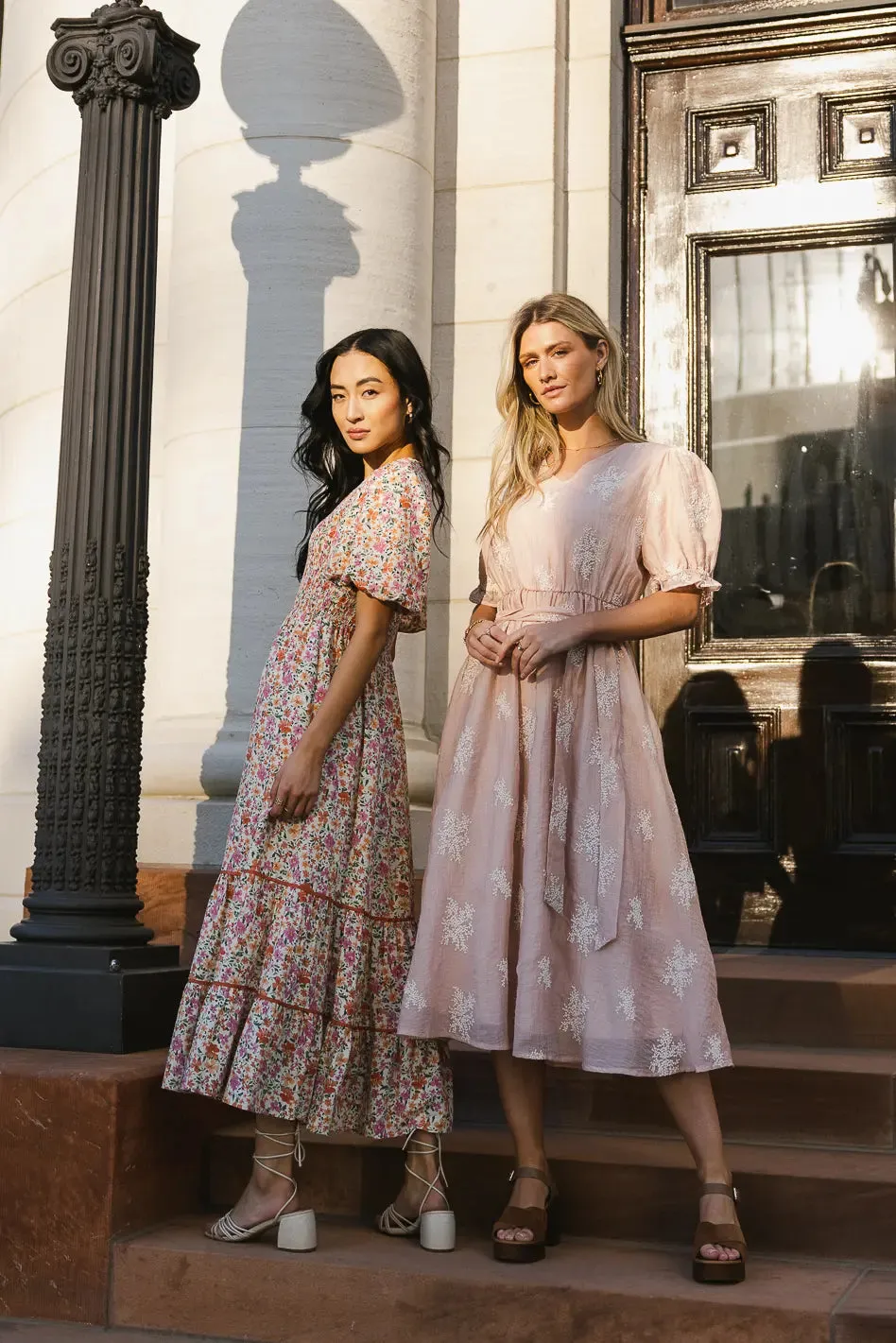 Gloria Embroidered Midi Dress sold by bohme