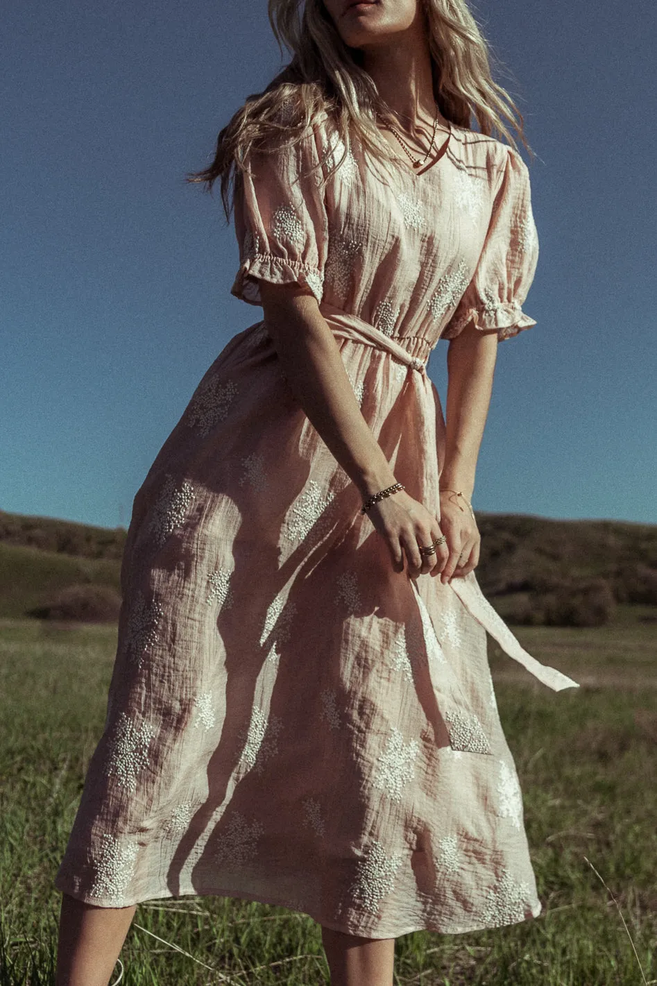 Gloria Embroidered Midi Dress sold by bohme product image thumbnail 2