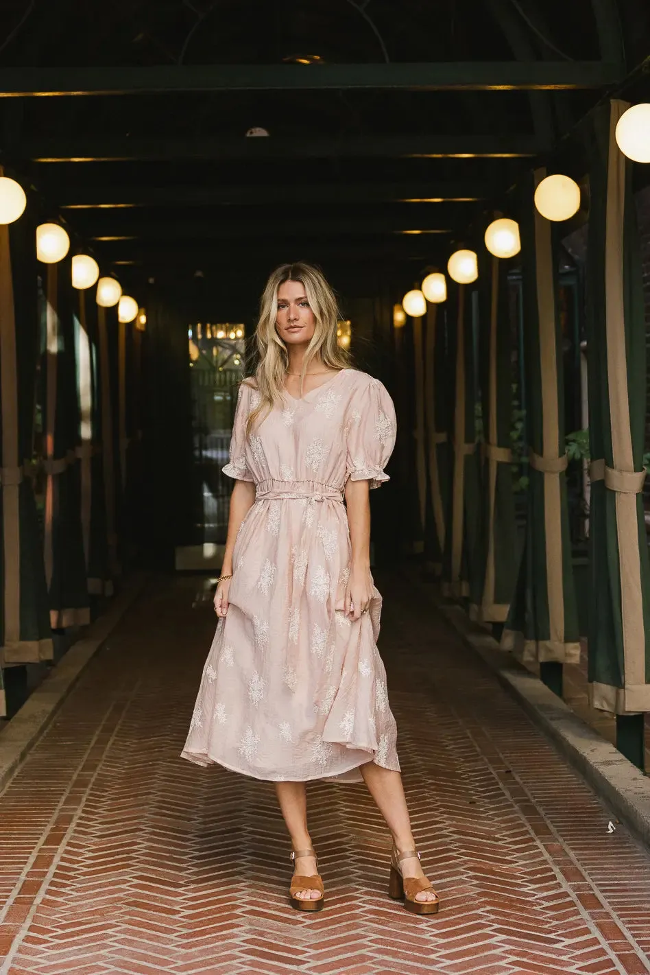 Gloria Embroidered Midi Dress sold by bohme product image thumbnail 4