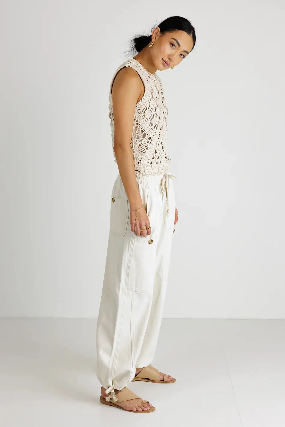 Eloise Crochet Top sold by bohme product image thumbnail 3