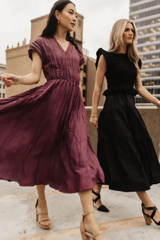 Annaleigh Midi Dress in Mauve - FINAL SALE sold by bohme