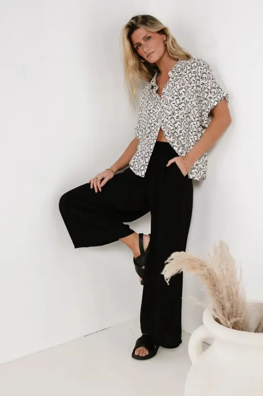 Mia Wide Leg Pants in Black - FINAL SALE sold by bohme