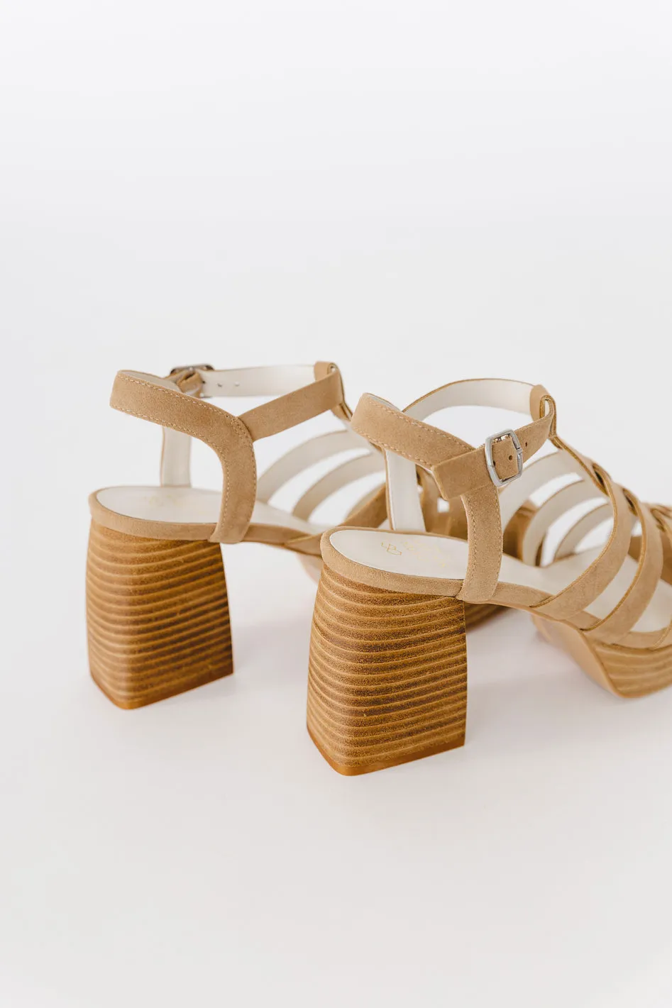 Hailee Platform Heels in Khaki - FINAL SALE sold by bohme product image thumbnail 3