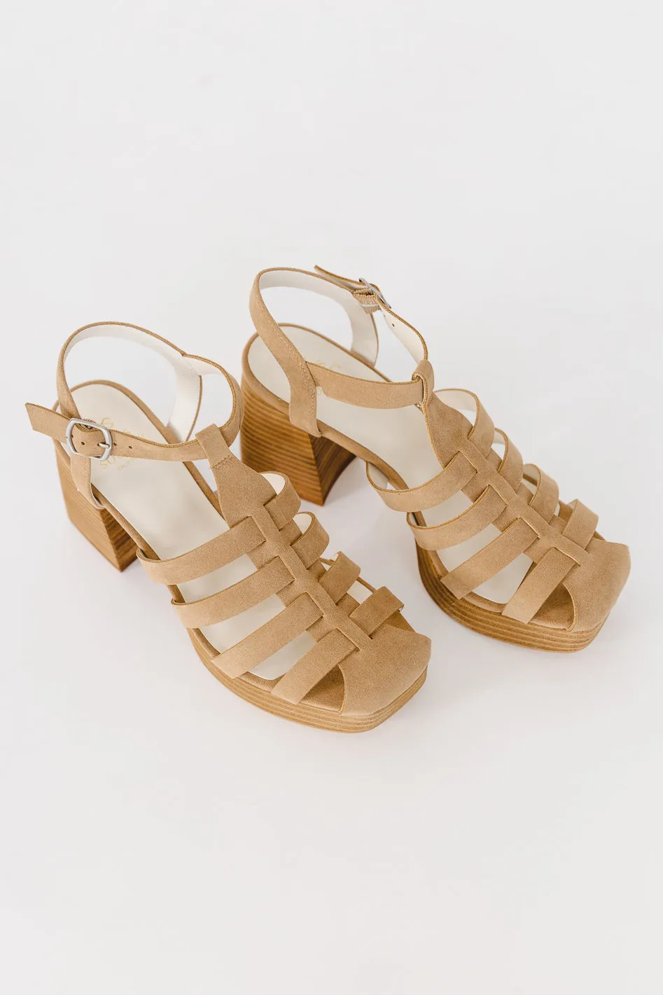 Hailee Platform Heels in Khaki - FINAL SALE sold by bohme product image thumbnail 2