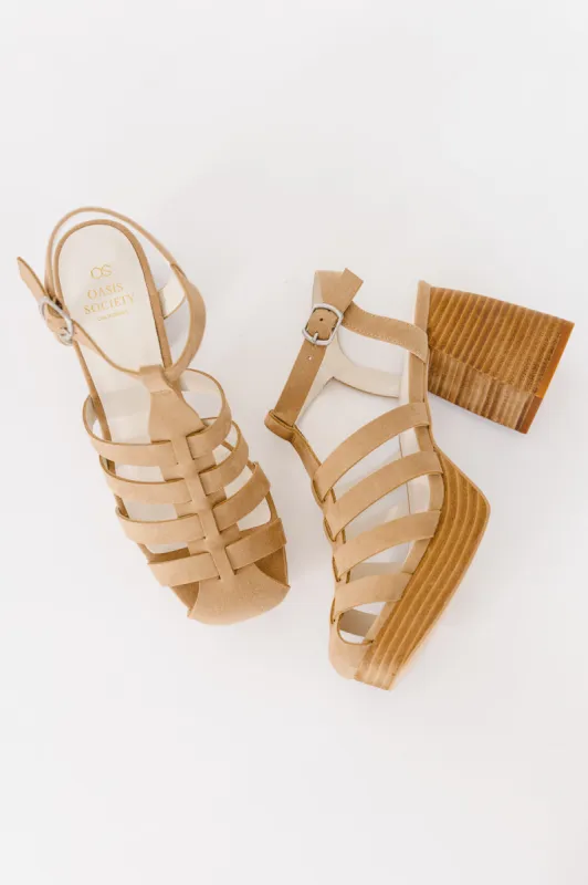 Hailee Platform Heels in Khaki - FINAL SALE sold by bohme