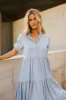 Amanda Tiered Dress in Blue - FINAL SALE sold by bohme