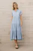 Amanda Tiered Dress in Blue - FINAL SALE sold by bohme