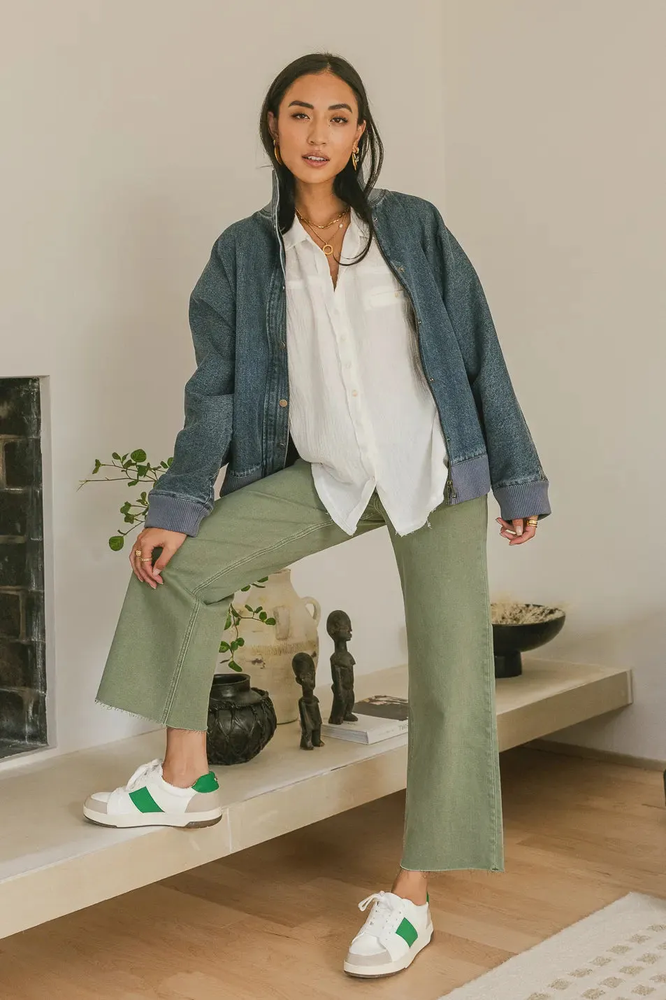 Raven Button Up Top in White - FINAL SALE sold by bohme product image thumbnail 2