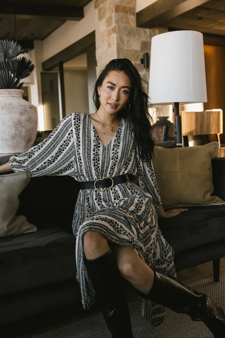 Gianna Printed Dress - FINAL SALE sold by bohme