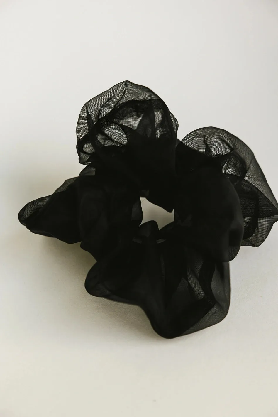 Organza Oversized Scrunchie in Black sold by bohme