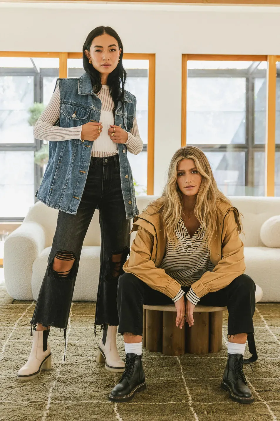 Charlie Distressed Jeans in Black - FINAL SALE sold by bohme product image thumbnail 2