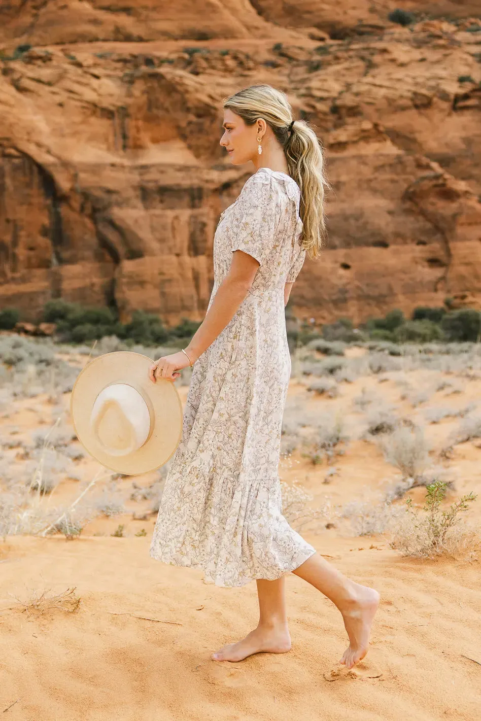 Paizley Printed Midi Dress - FINAL SALE sold by bohme product image thumbnail 4