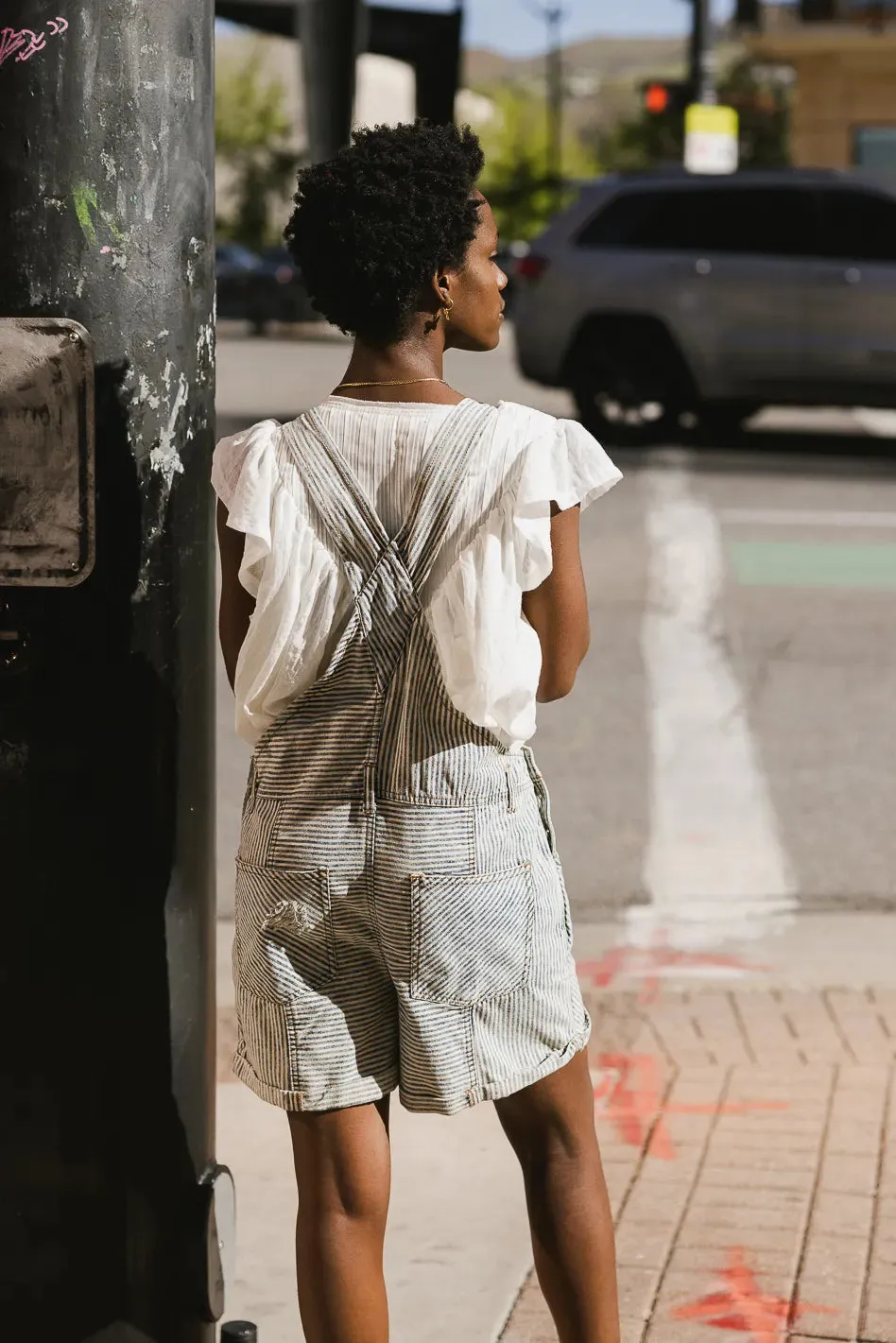 Carstyn Striped Shortalls - FINAL SALE sold by bohme product image thumbnail 4