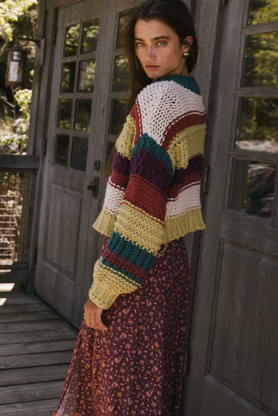 Tennyson Striped Sweater in Green - FINAL SALE sold by bohme product image thumbnail 2