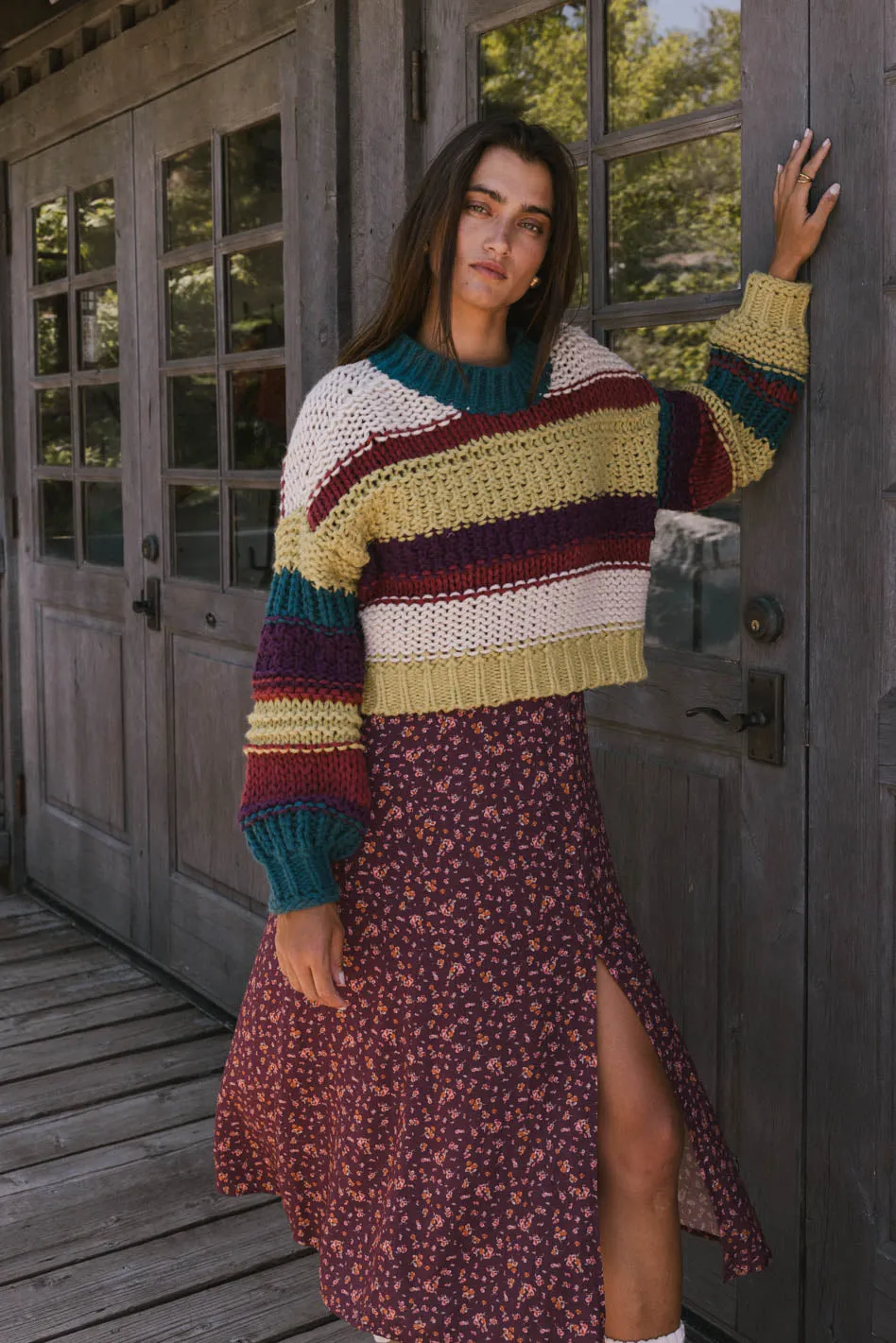 Tennyson Striped Sweater in Green - FINAL SALE sold by bohme product image thumbnail 5