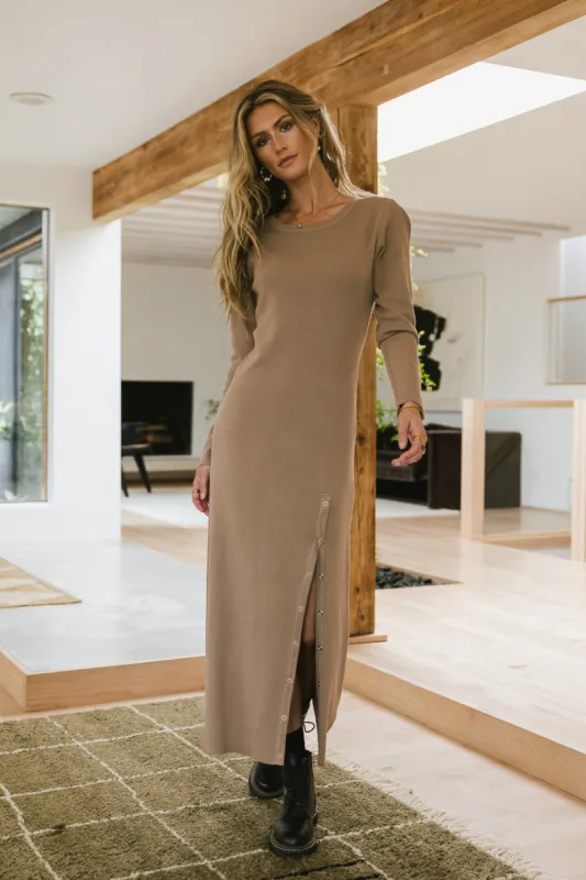 Amal Maxi Dress in Taupe - FINAL SALE sold by bohme