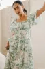 Dorothea Floral Midi Dress in Teal - FINAL SALE sold by bohme