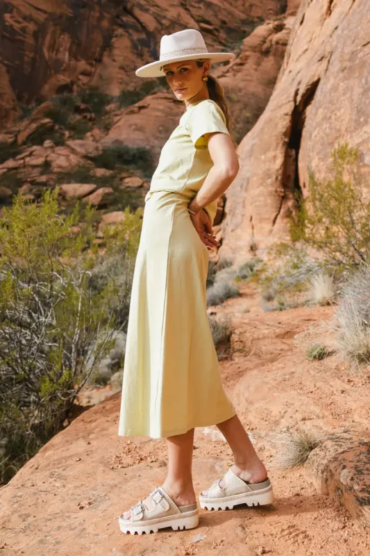 Sarah Twofer Dress in Lime - FINAL SALE sold by bohme