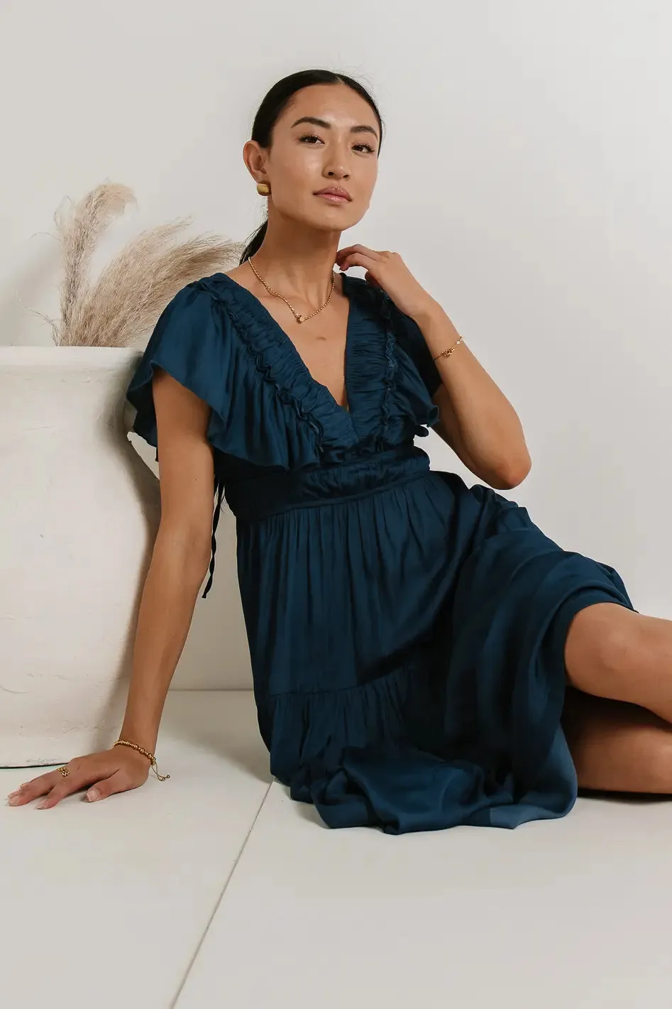 Alora Midi Dress in Teal - FINAL SALE sold by bohme