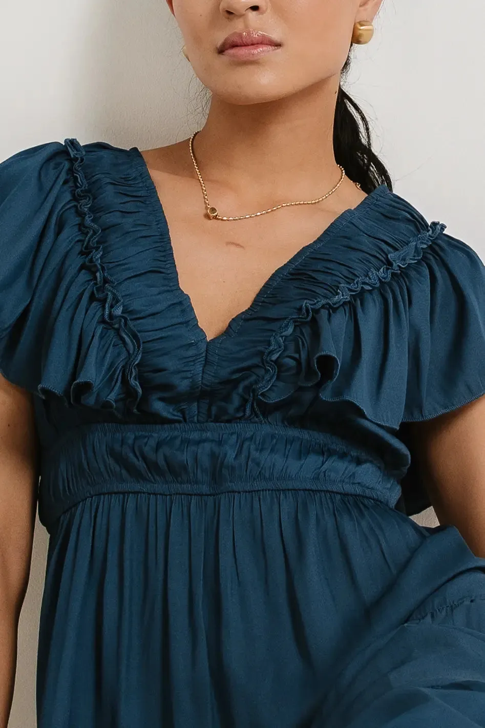 Alora Midi Dress in Teal - FINAL SALE sold by bohme product image thumbnail 4