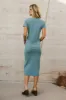 Emmie Ribbed Midi Dress in Teal - FINAL SALE sold by bohme