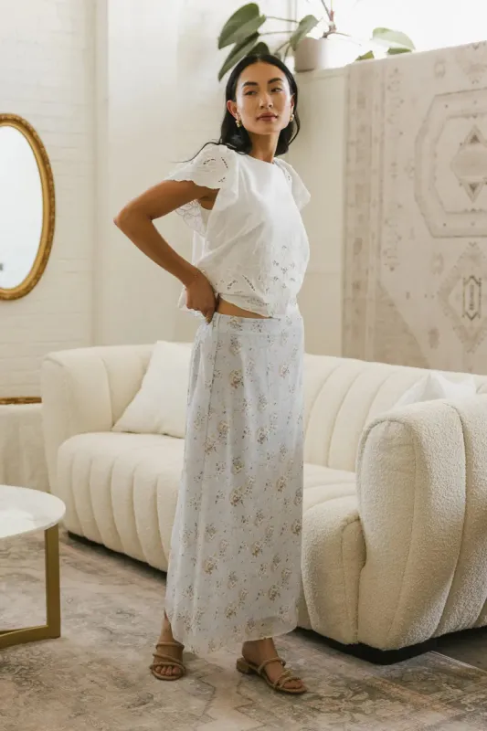 Luz Floral Maxi Skirt sold by bohme